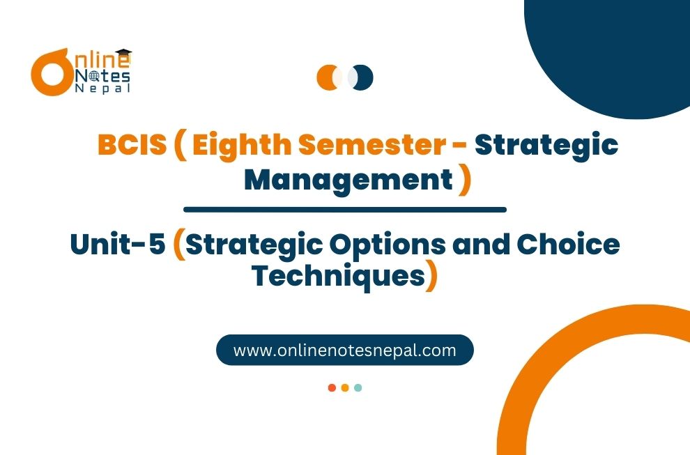 Unit V: Strategic Options and Choice Techniques